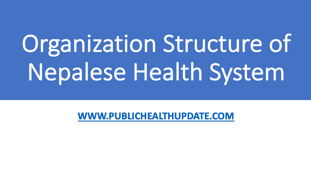 Organization Structure of Public Health System in Nepal