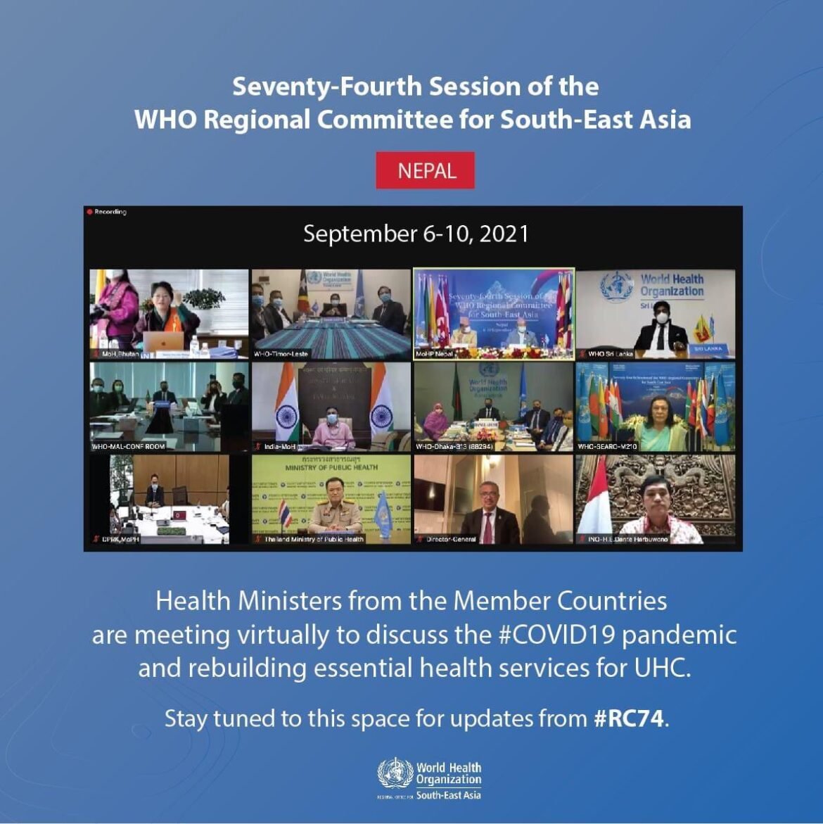 WHO South-East Asia Regional Committee meeting begins (Photo: WHO-SEARO)