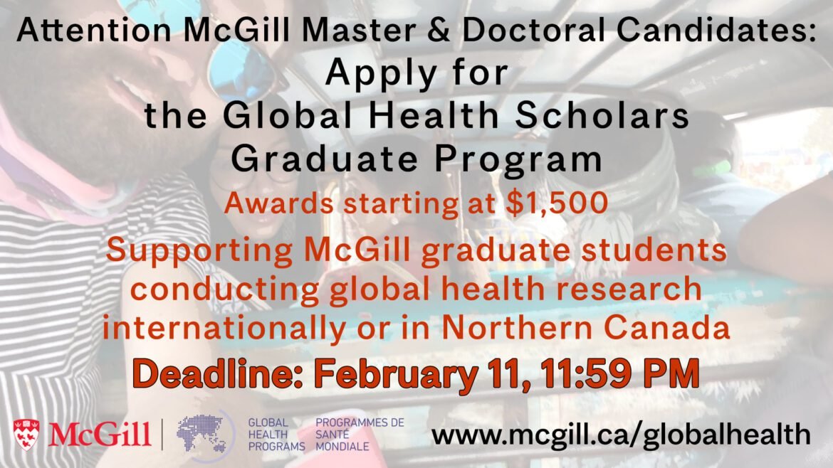 McGill Global Health Scholars - Graduate Program