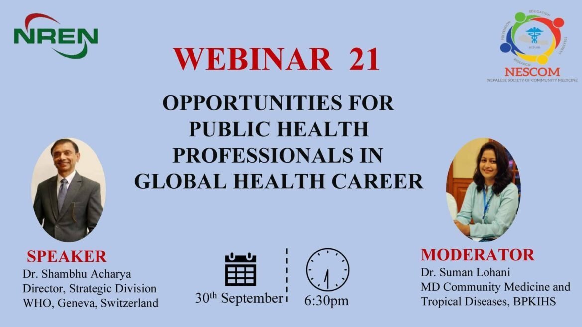 NESCOM Webinar: Opportunities for Public Health Professionals in Global Health Career