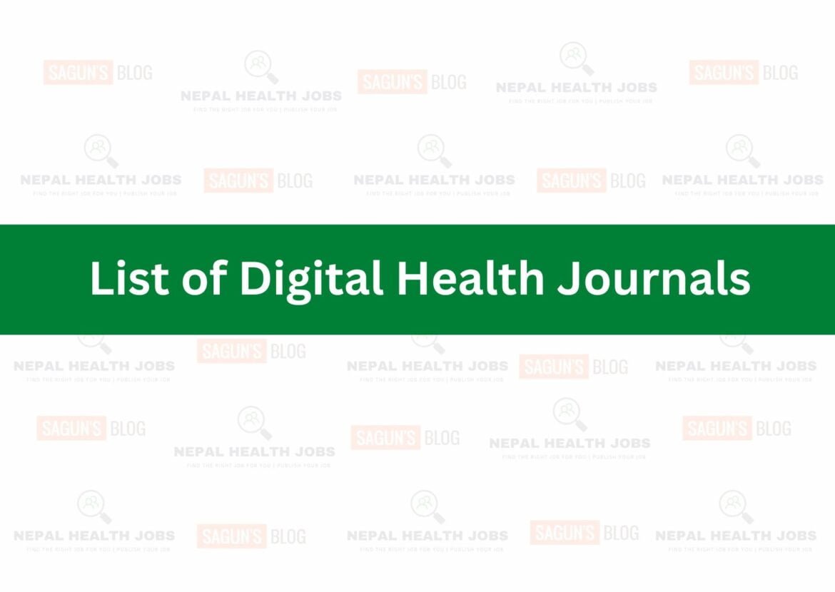List of Digital Health Journals