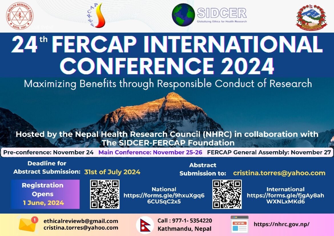 Call for Abstracts! 24th FERCAP International Conference 2024
