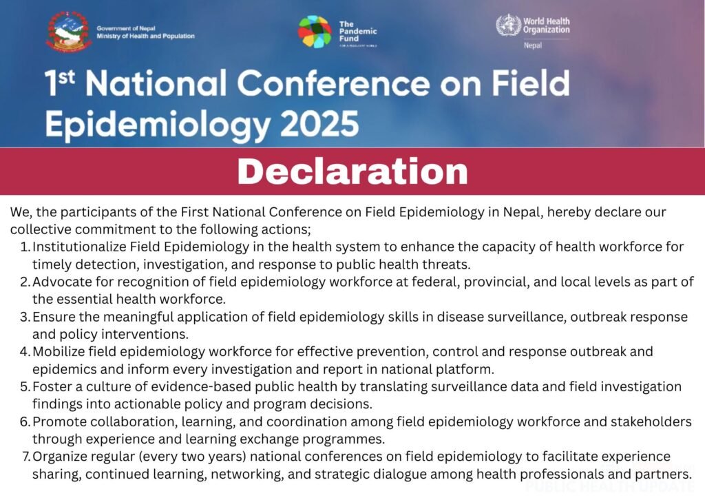 National Field Epidemiology Conference Declaration 2025 4 Public Health Calendar 17