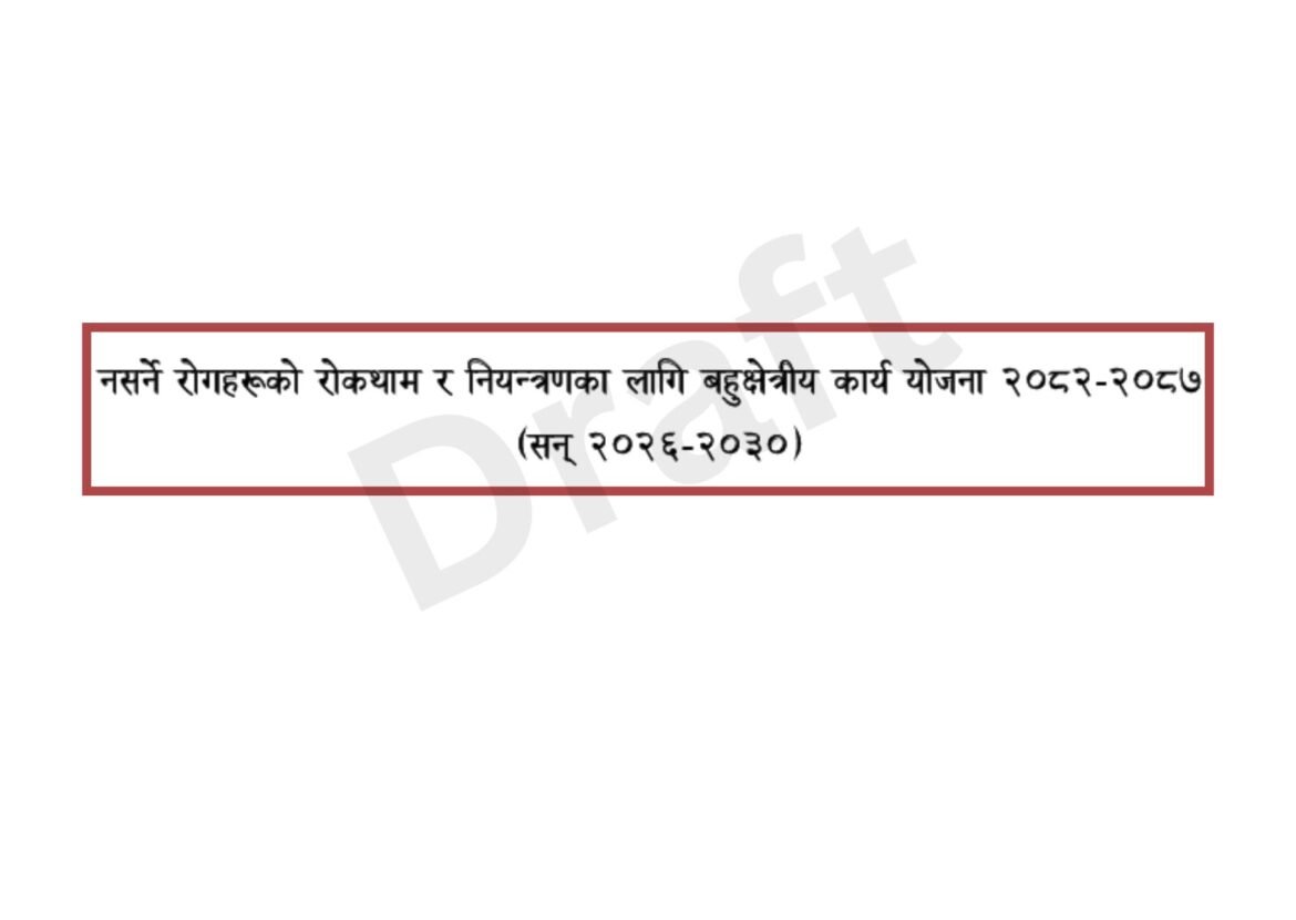 Multisectoral Action Plan for the Prevention and Control of NCDs, 2026-2030 (Draft)