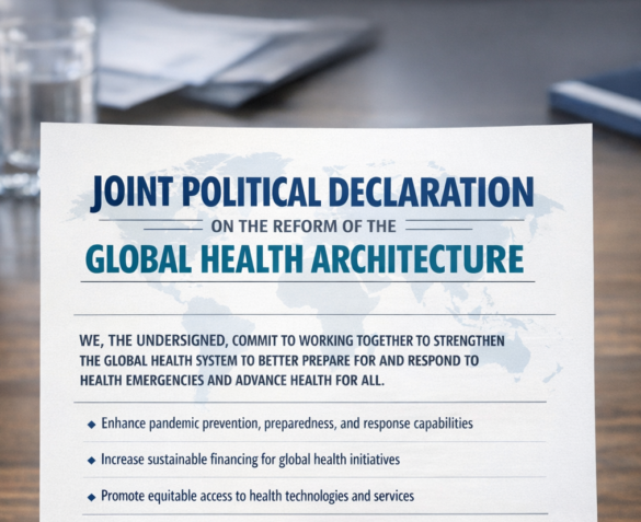 Joint political declaration on the reform of the global health architecture. Joint political declaration on the reform of the global health architecture.